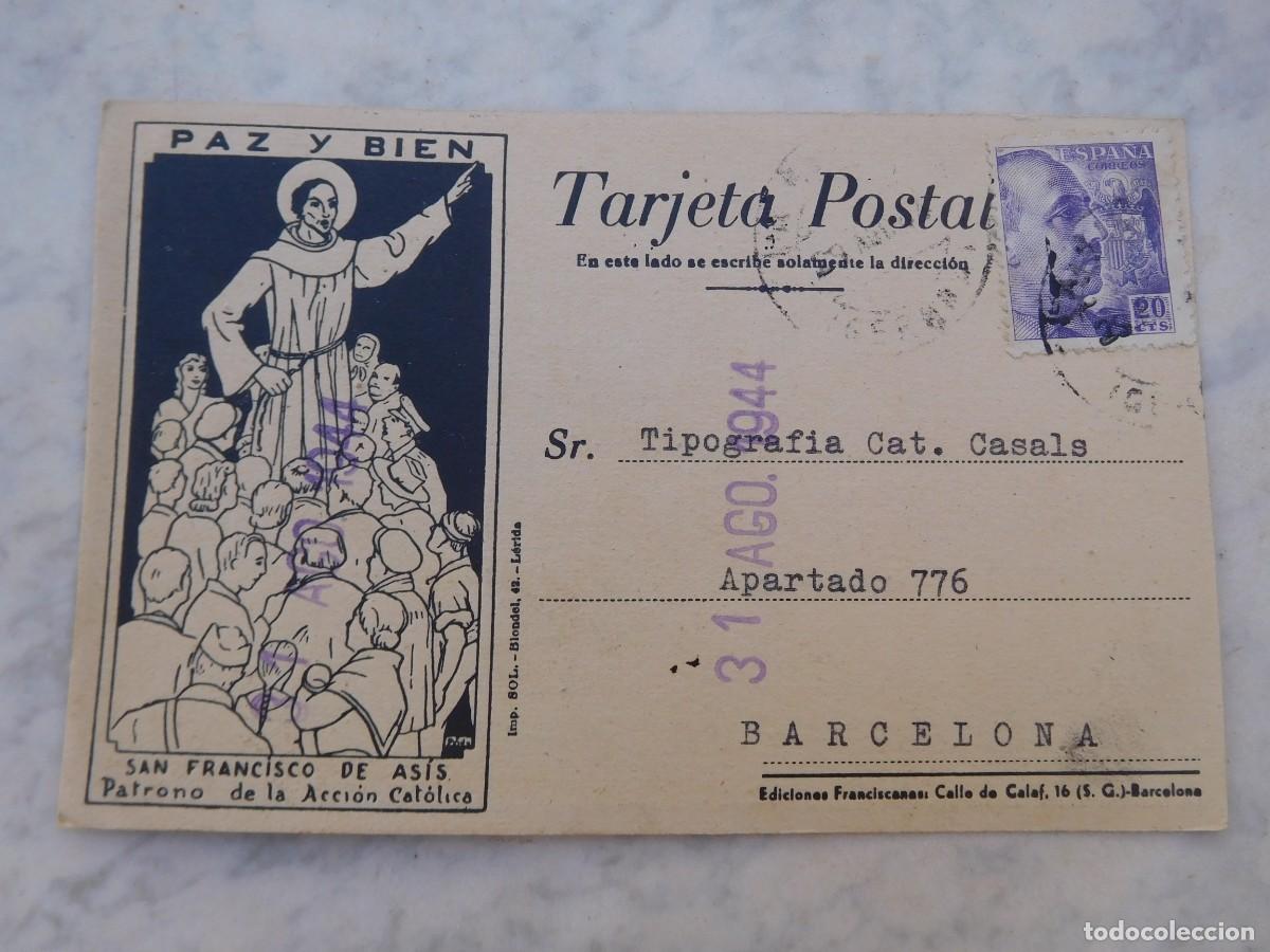 Postales: Paz y bien La Bisbal 1944