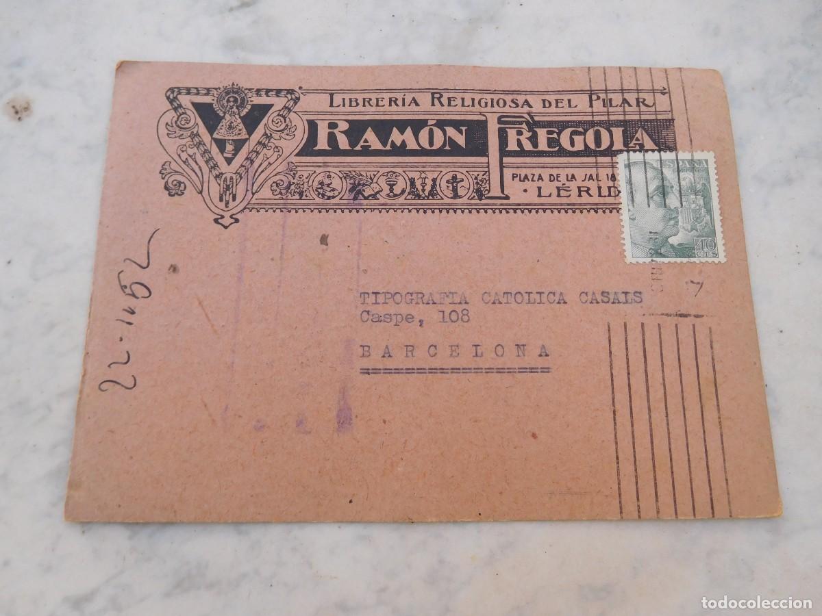 Postales: Librer&iacute;a religiosa del Pilar Ram&oacute;n Fregola, L&eacute;rida 1952