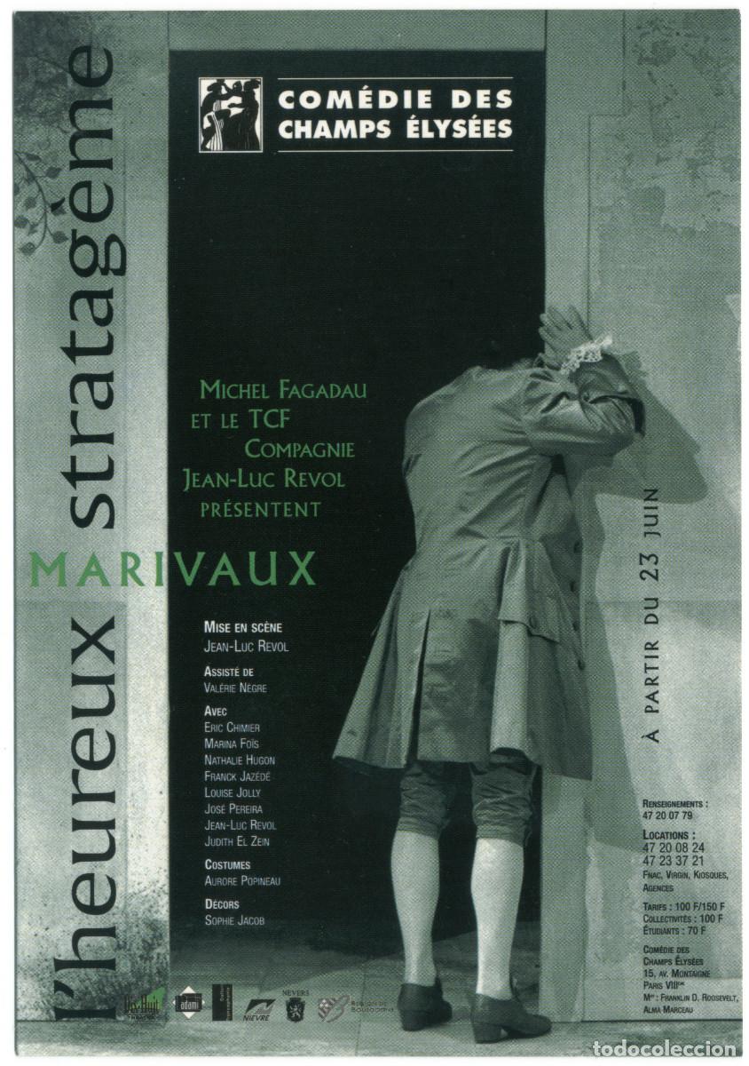 Postales: Studio des Champs &Eacute;lys&eacute;es (Paris). L'Heureux Stratag&egrave;me, de MArivaux; dir. Jean-Luc Revol