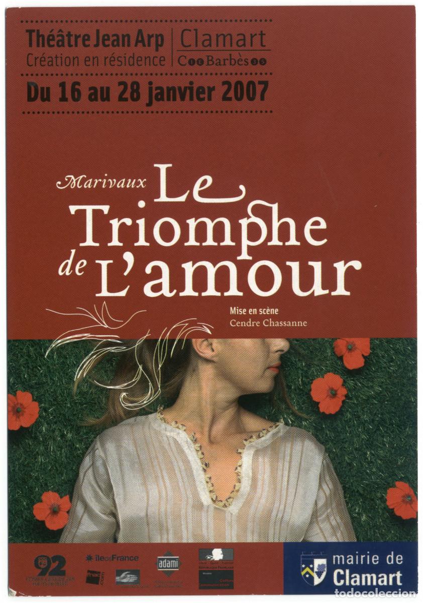 Postales: Th&eacute;&acirc;tre Jean-Arp (Clamart. 2007). Le triomphe de l'amour, de Marivaux; dir. Cendre Chassanne