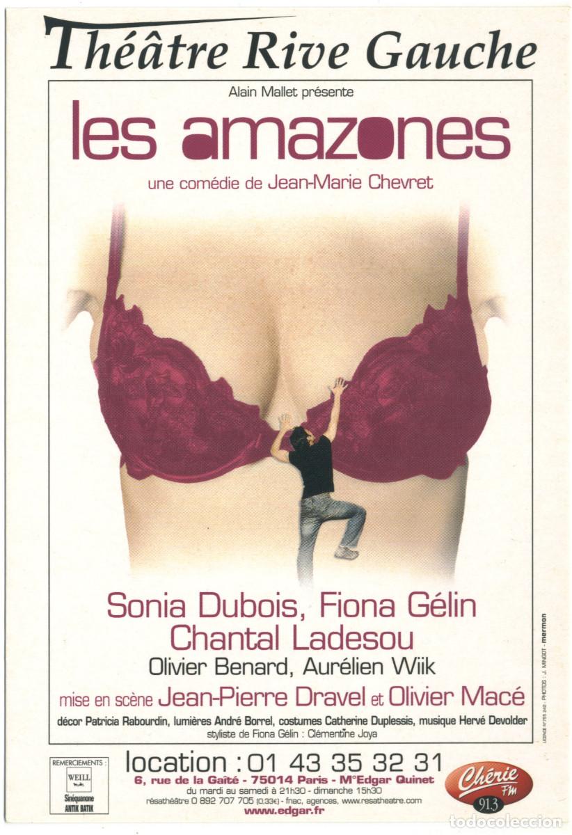Postales: Th&eacute;&acirc;tre Rive Gauche (Paris). Les mazones, de Jean-Marie Chevret; dir. Jean-Pierre Dravel & Olivier M