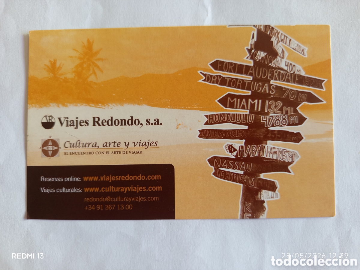 Postales: Postal Viajes culturales Redondo