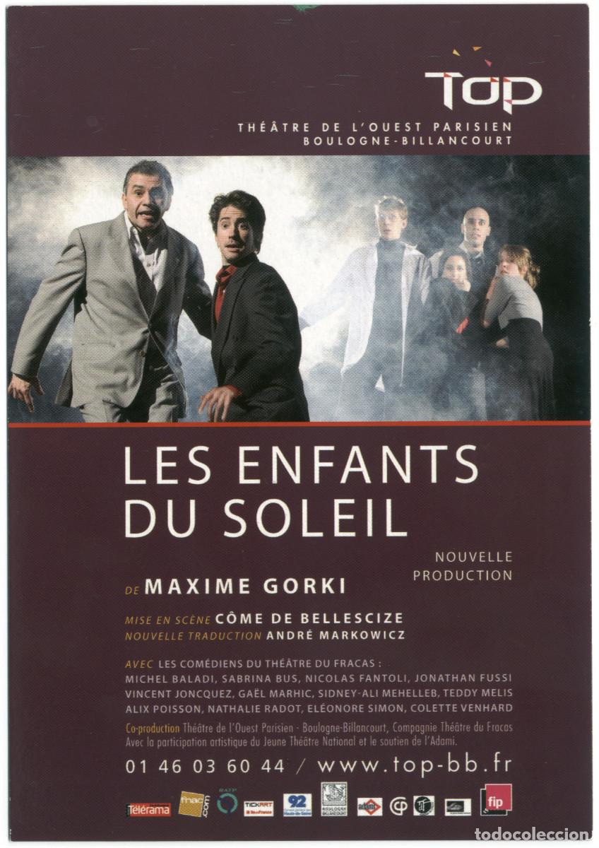 Postales: Th&eacute;&acirc;tre de l'Ouest Parisien (Boulogne-Billancourt). Les enfants du soleil, de Maxime Gorki; dir. C&ocirc;m