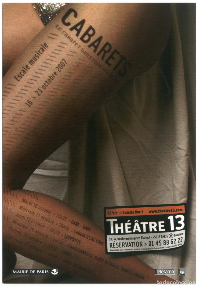 Postales: Th&eacute;&acirc;tre 13 (Paris. 2007). Le cabaret dans tous ses &eacute;tats