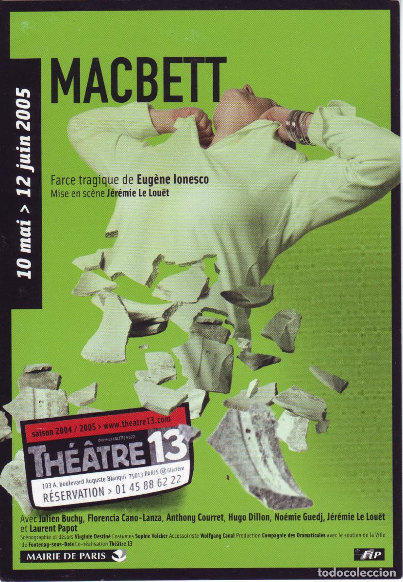Postales: Macbett, de Eug&egrave;ne Ionesco. Dir. Jer&ocirc;mie Le Lou&euml;t (Th&eacute;&acirc;tre 13. 2005)