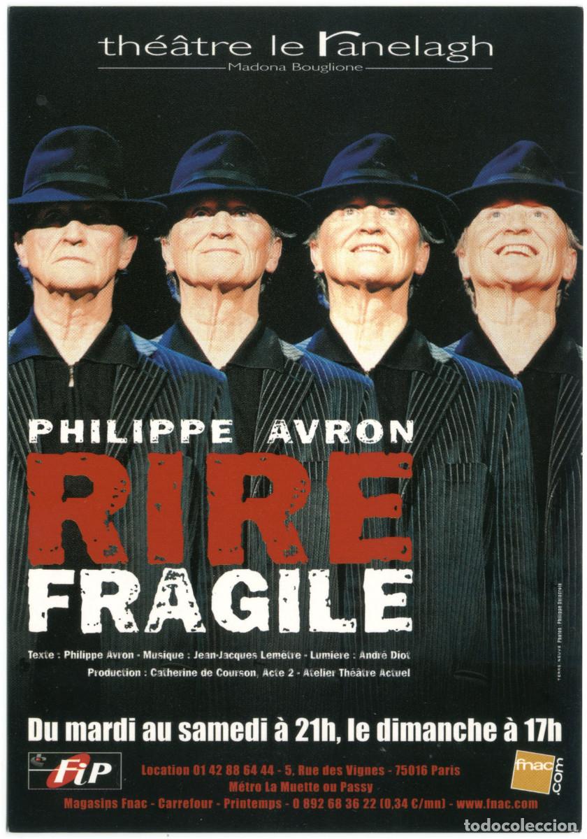 Postales: Th&eacute;&acirc;tre le Ranelagh (Paris). Rire fragile, de Philippe Avron & Jean-Jacques Lem&ecirc;tre