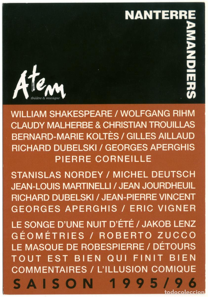 Postales: Th&eacute;&acirc;tre Nanterre-Amandiers. Saison 1995-1996