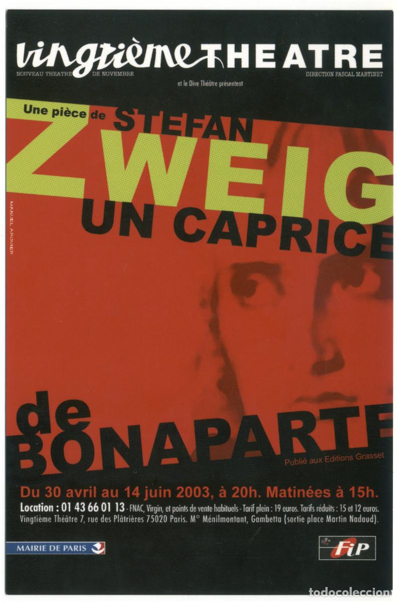 Postkarten: Vingti&egrave;me Th&eacute;&acirc;tre (Paris. 2003). Un caprice, de Stefan Zweig; dir.Marc Golberg