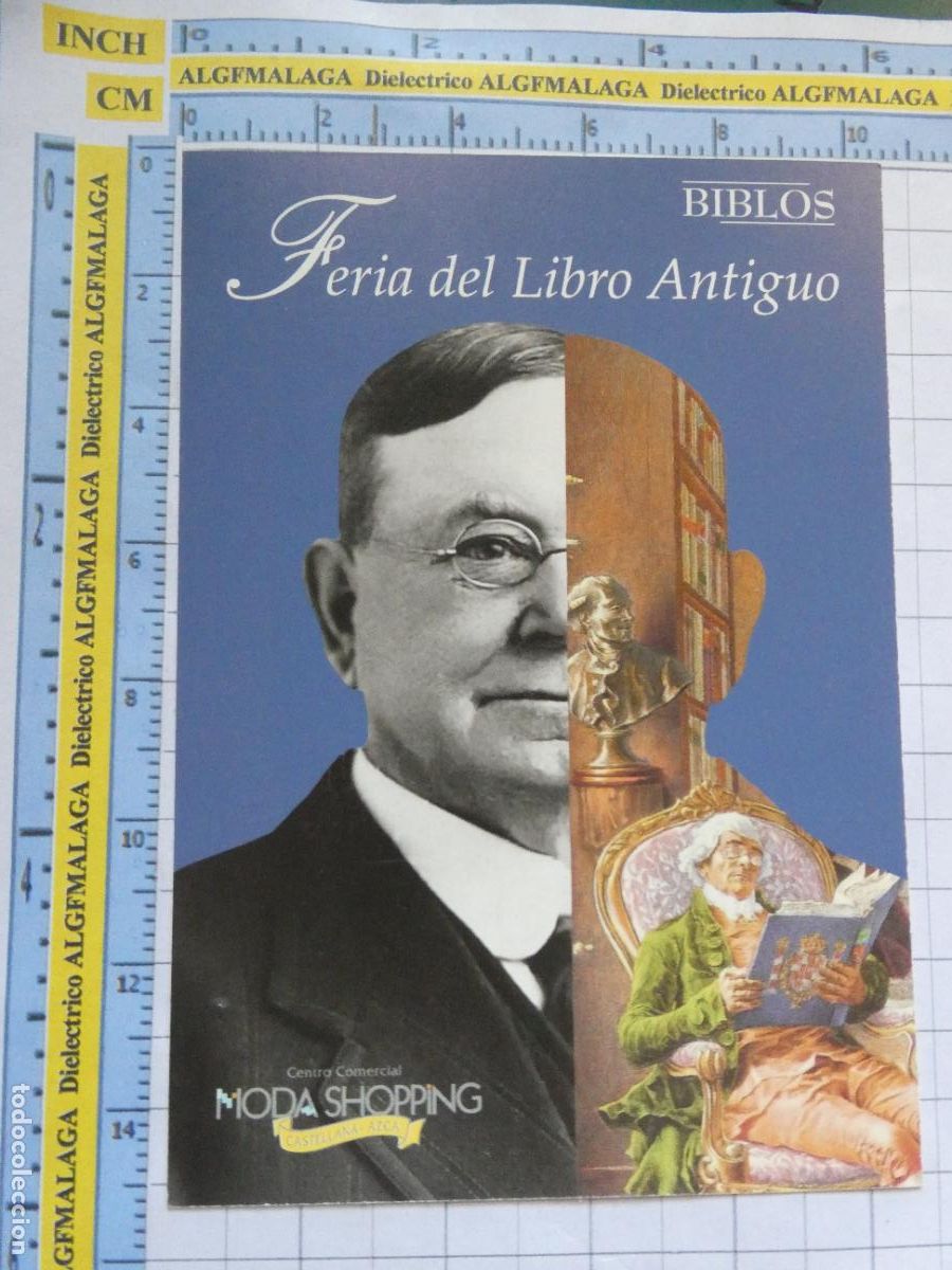 Postales: POSTAL PUBLICITARIA. PUBLICIDAD FERIA DEL LIBRO ANTIGUO BIBLOS MODA SHOPPING CASTELLANA. 1654