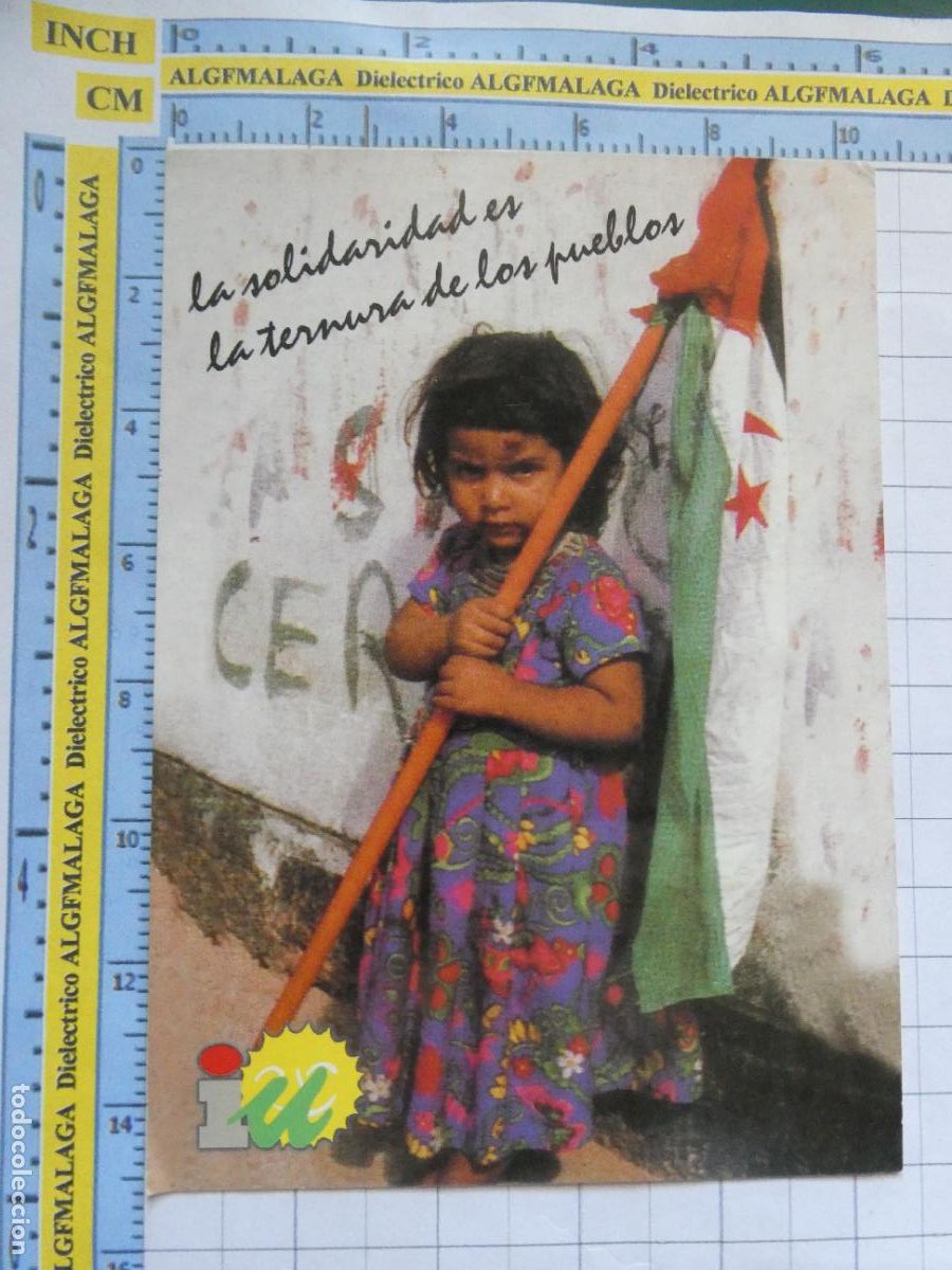 Postales: POSTAL PUBLICITARIA. PUBLICIDAD POL&Iacute;TICO SINDICAL IZQUIERDA UNIDA NI&Ntilde;A PALESTINA. 1658