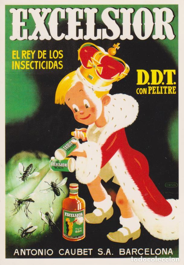 Postales: POSTAL PUBLICITARIA CARTELES INSECTICIDAS EXCELSIOR - EDICIONES AM 3223 - S/C