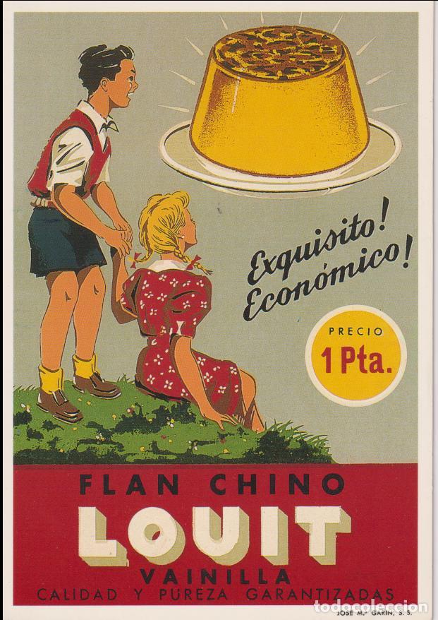 Postales: POSTAL PUBLICITARIA CARTELES FLAN CHINO LOUIT - EDICIONES AM 2875 - S/C