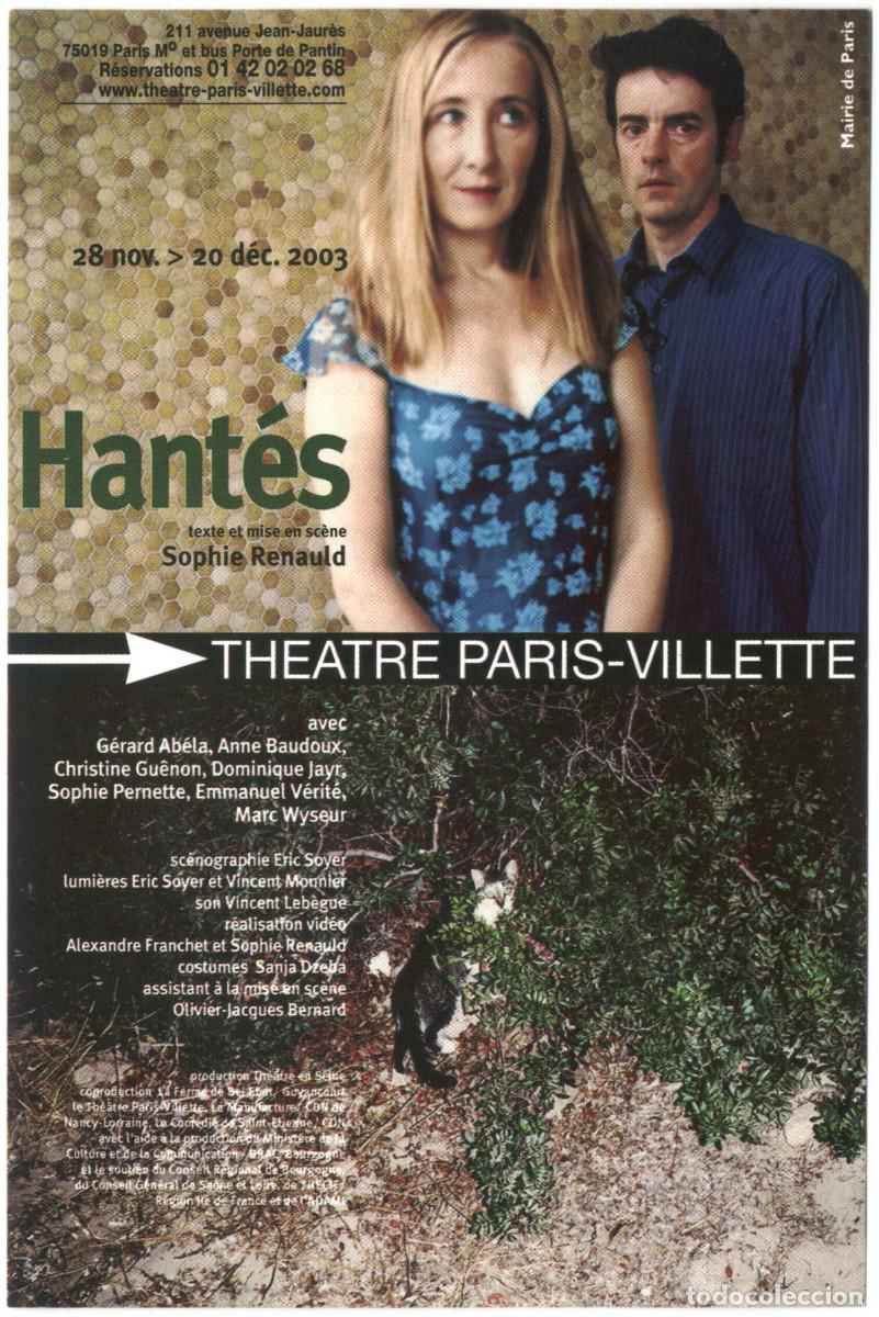 Postkarten: Th&eacute;&acirc;tre Paris-Villette (Paris. 2003). Hant&eacute;s, de Sophie Renauld
