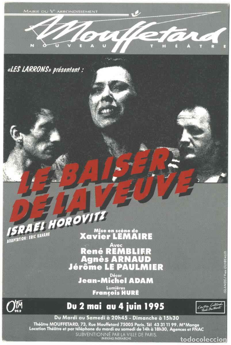 Postkarten: Th&eacute;&acirc;tre Mouffetard (Paris. 1995). Le baiser de la veuve, de Israel Horovitz; dir. Xavier Lemaire