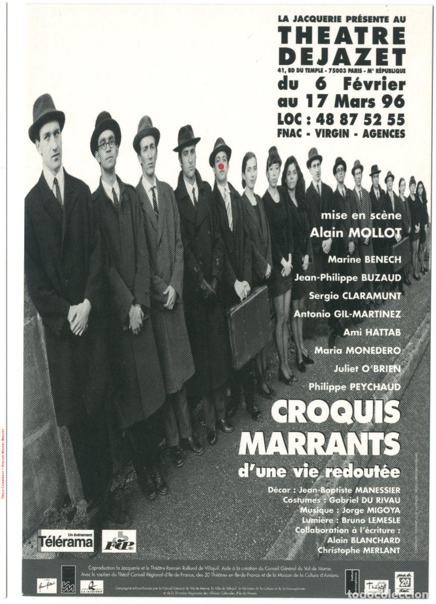 Postkarten: Th&eacute;&acirc;tre D&eacute;jazet (1996). Croqis marrants d'une vie redout&eacute;e; dir. Alain Mollot