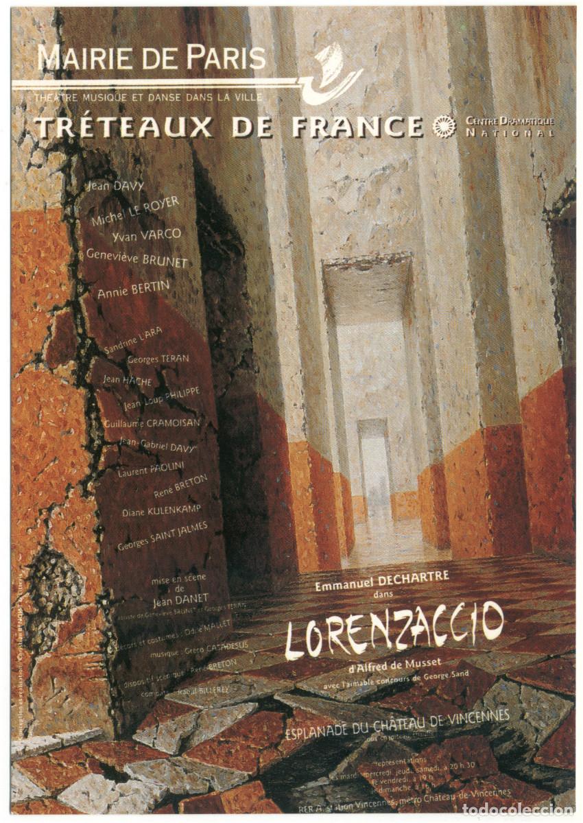 Postkarten: Tr&eacute;teaux de France & Mairie de PAris (1996). Lorenzaccio, de Alfred de Musset; dir. Jean Danet