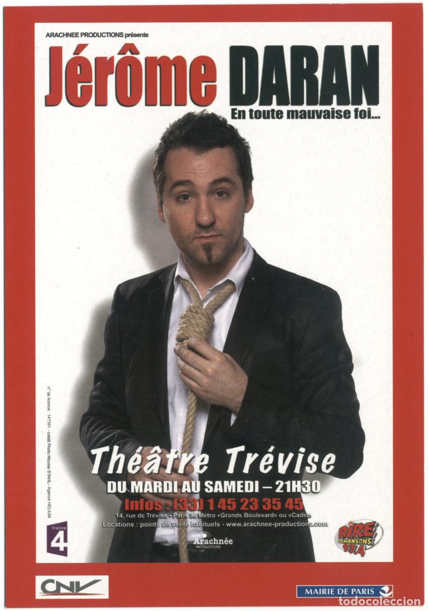 Postales: CNV Mairie de Paris (Th&eacute;&acirc;tre Tr&eacute;vise). J&eacute;r&ocirc;me Daran en toute mauvaise foi..
