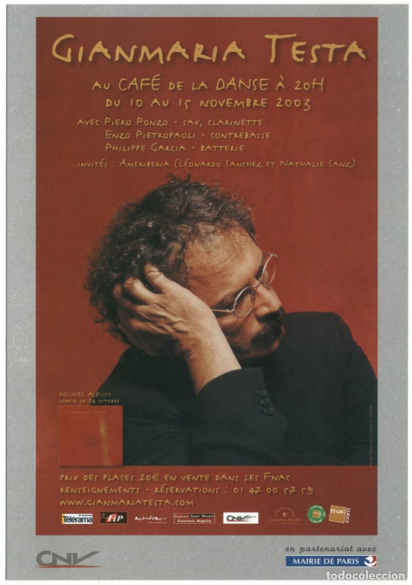 Postales: CNV Mairie de Paris (Caf&eacute; de la Dance. 2003). Gianmaria Testa
