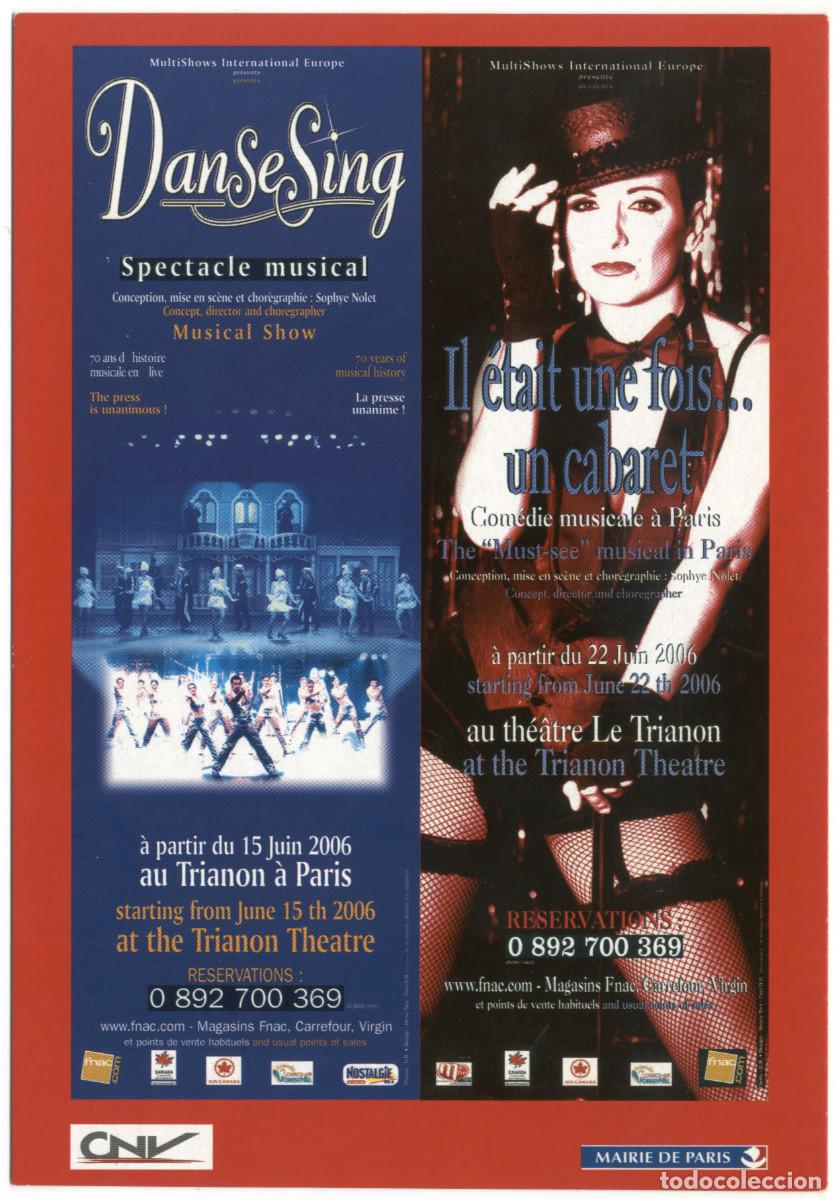 Postales: CNV Mairie de Paris (Trianon. 2006). Danse Sing & Il &eacute;tait une fois... un cabaret