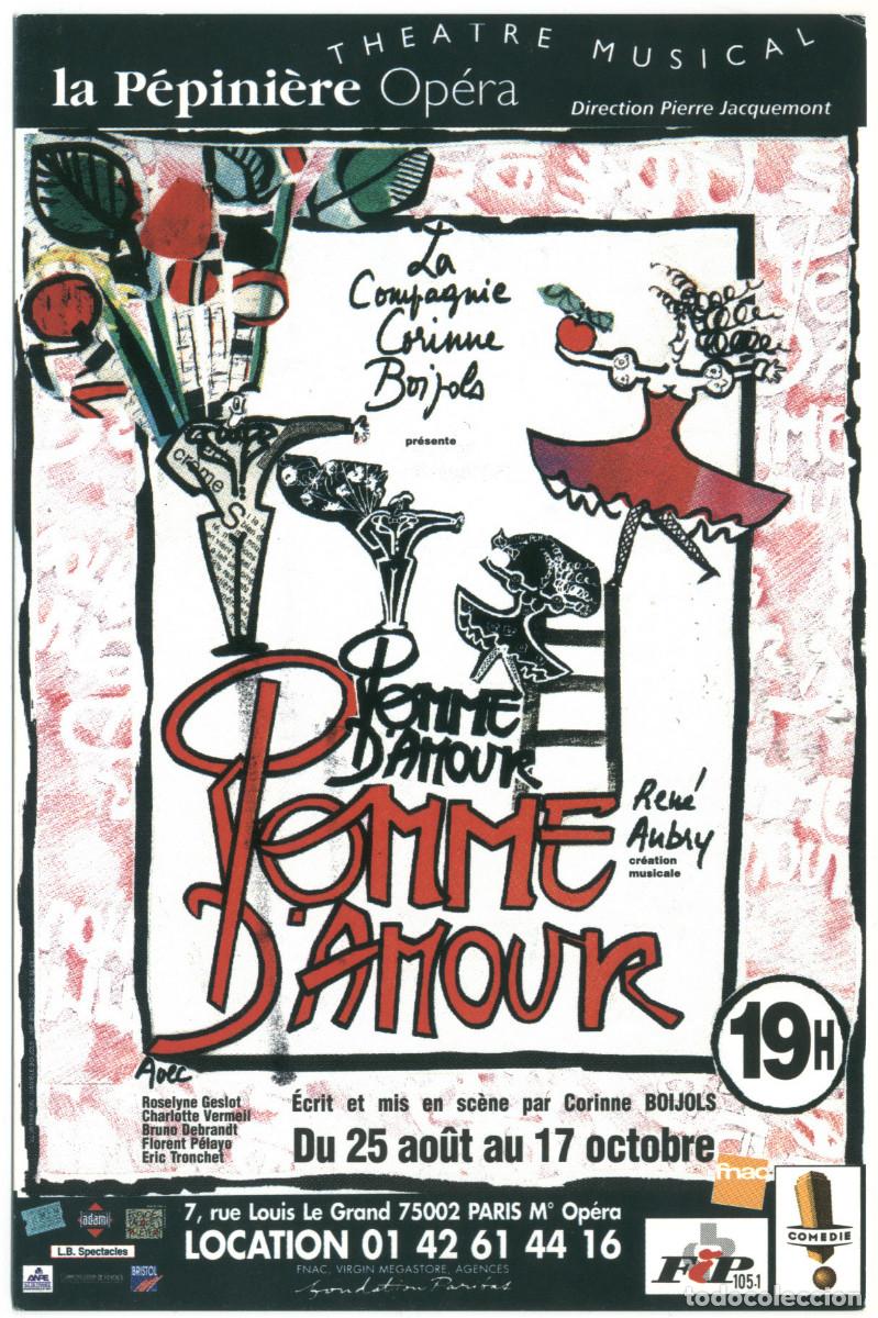 Postales: Th&eacute;&acirc;tre P&eacute;pini&egrave;re Op&eacute;ra (Paris). Pomme d'mour, de Corinne Boijols