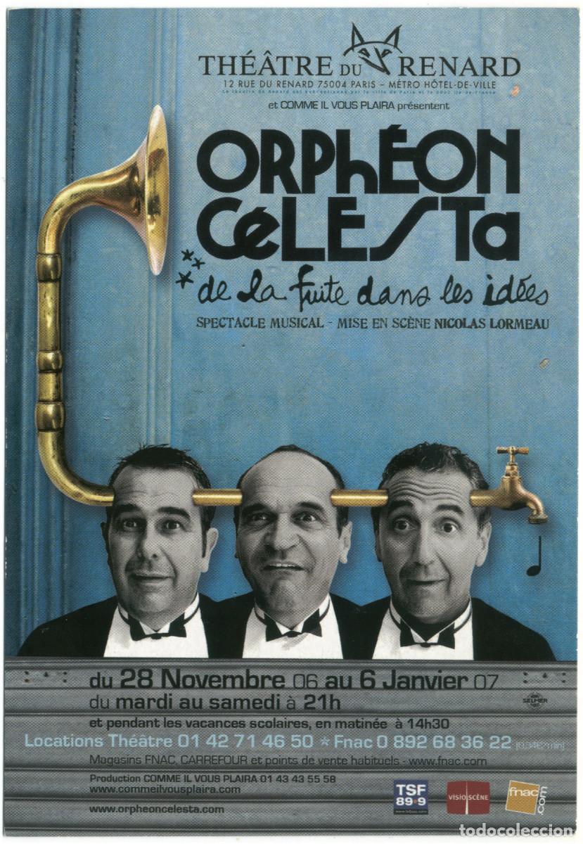 Postales: Th&eacute;&acirc;tre Renard (Paris). Orph&eacute;on c&eacute;lesta; dir. Nicolas Lormeau