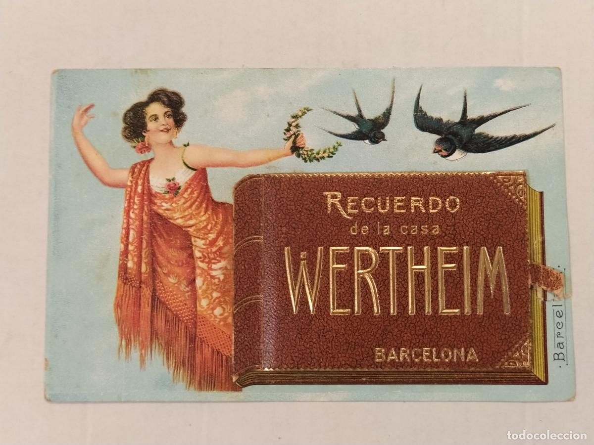 Postales: BARCELONA - RECUERDO DE LA CASA WERTHEIM - MAQUINAS DE COSER - PUBLICIDAD -POSTAL ANTIGUA-(116.148)