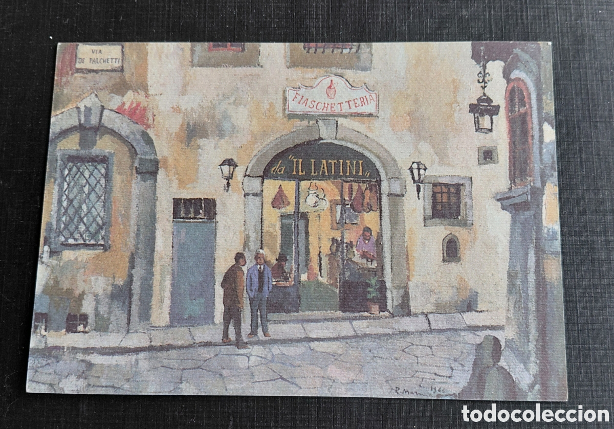 Postales: ANTIGUA POSTAL PUBLICITARIA RESTAURANTE- &rdquo;IL LATINI&rdquo; FIRENZE-FLORENCIA- ITALIA S/C
