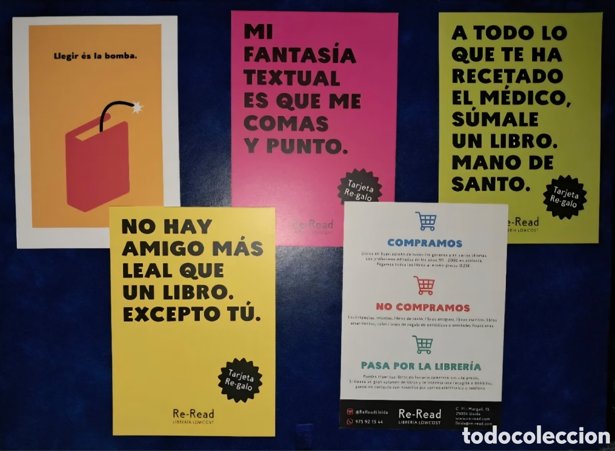 Postales: Lote 5 postales Re Read
