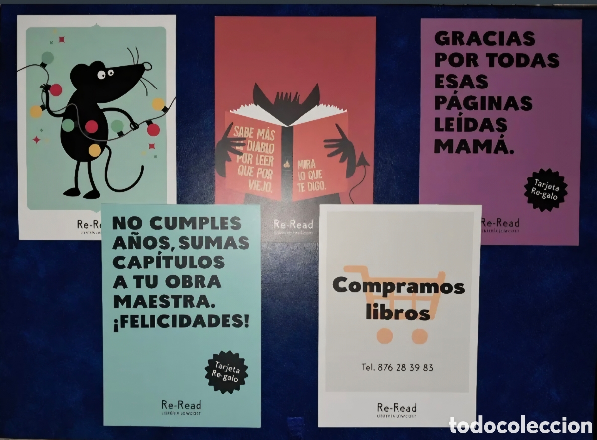 Postales: Lote 5 postales Re Read