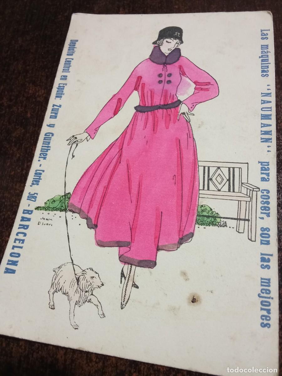 Postales: Las m&aacute;quinas naumann para coser.