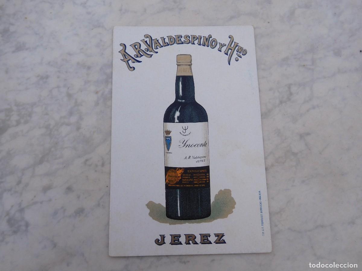 Postcards: Postal antigua propaganda jerez Valdespino importadores isla de Puerto Rico