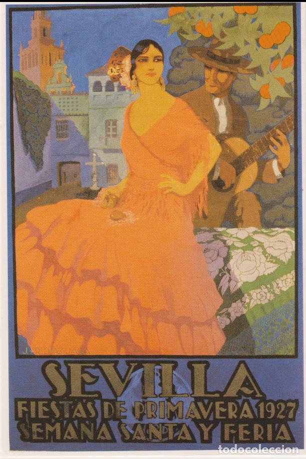 Postales: POSTAL PUBLICITARIA CARTELES FERIA DE SEVILLA 1927 - ED. CAR SE - S/C