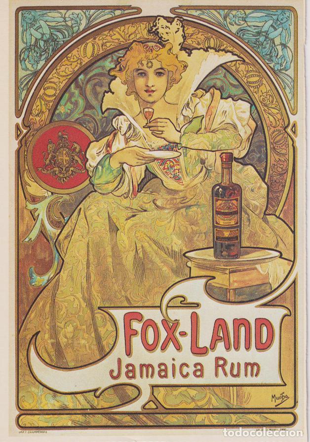 Postales: ILUSTRADOR: ALPHONSE MUCHA - FOX LAND JAMAICA RUM PARIS 1897 &ndash; S/C - REPRODUCCION