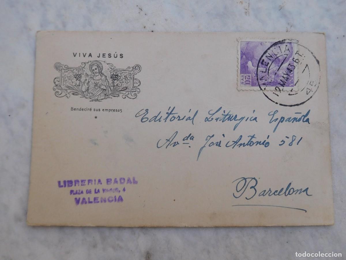 Postales: Postal publicitaria viva Jes&uacute;s Librer&iacute;a Badal Valencia 1943