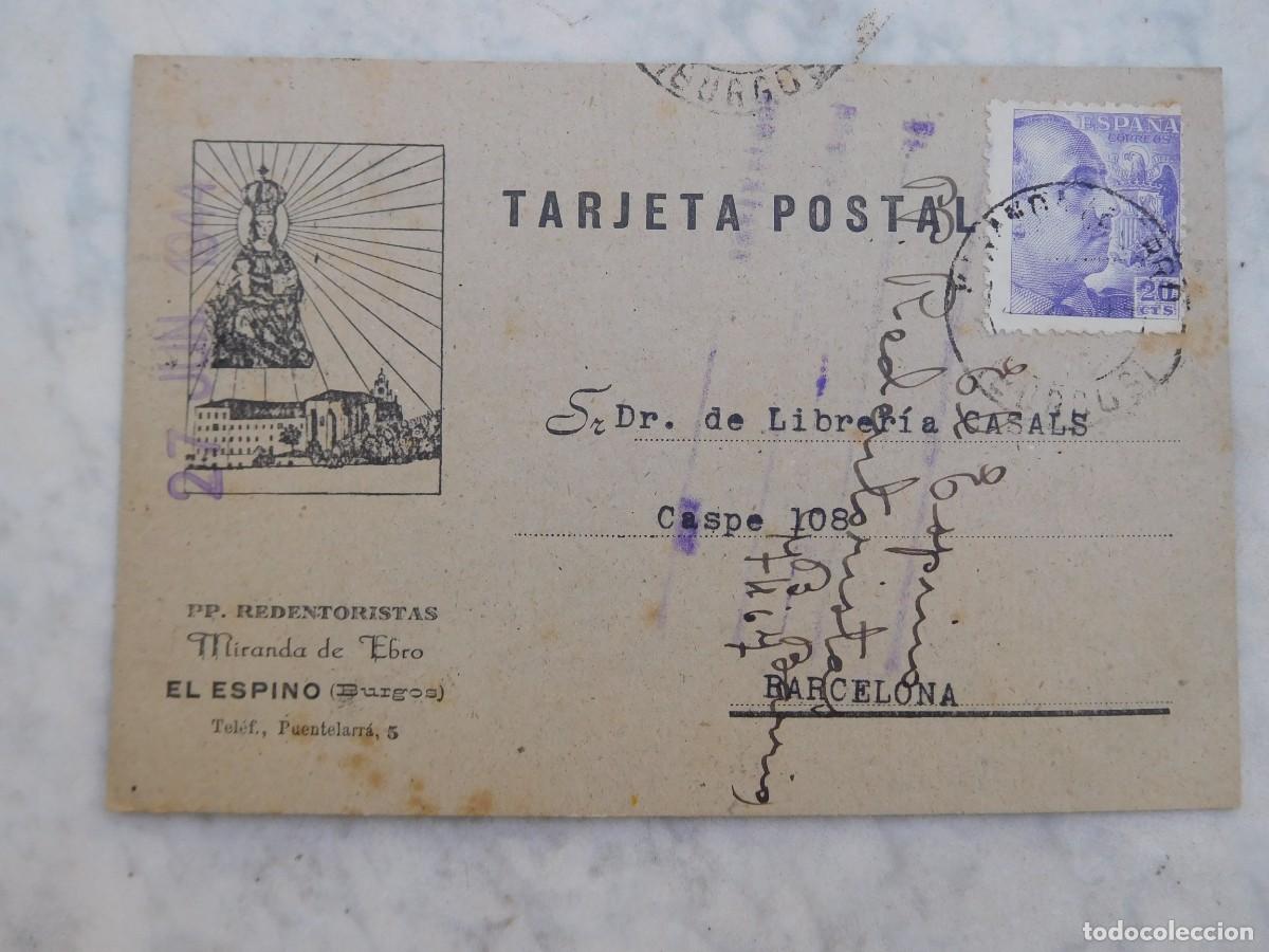 Postales: Postal publicitaria PP. Redentoristas Miranda de Ebro. El Espino Burgos 1944