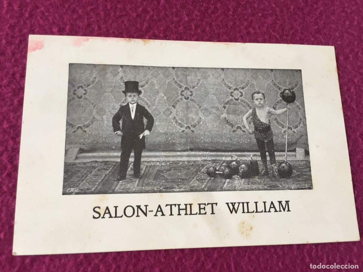 Postales: POSTAL CIRCO SAL&Oacute;N ATHLET WILLIAM LILIPUTIENSES ENANOS