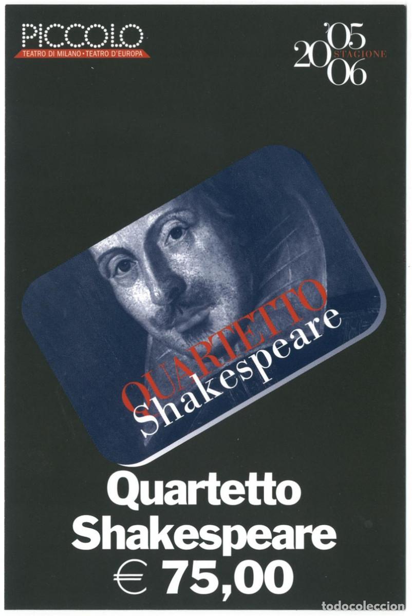 Postales: Quarteto Shakespeare (Piccolo Teatro. Milano)
