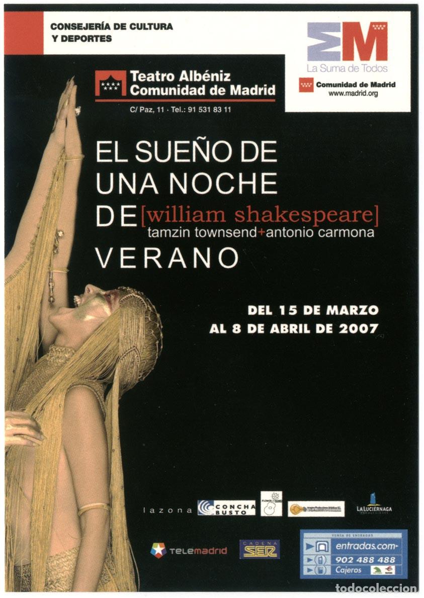 Cartoline: Antonio Carmona & Tamzin Towsend_El Sue&ntilde;o de una Noche de Verano (Teatro Alb&eacute;niz)
