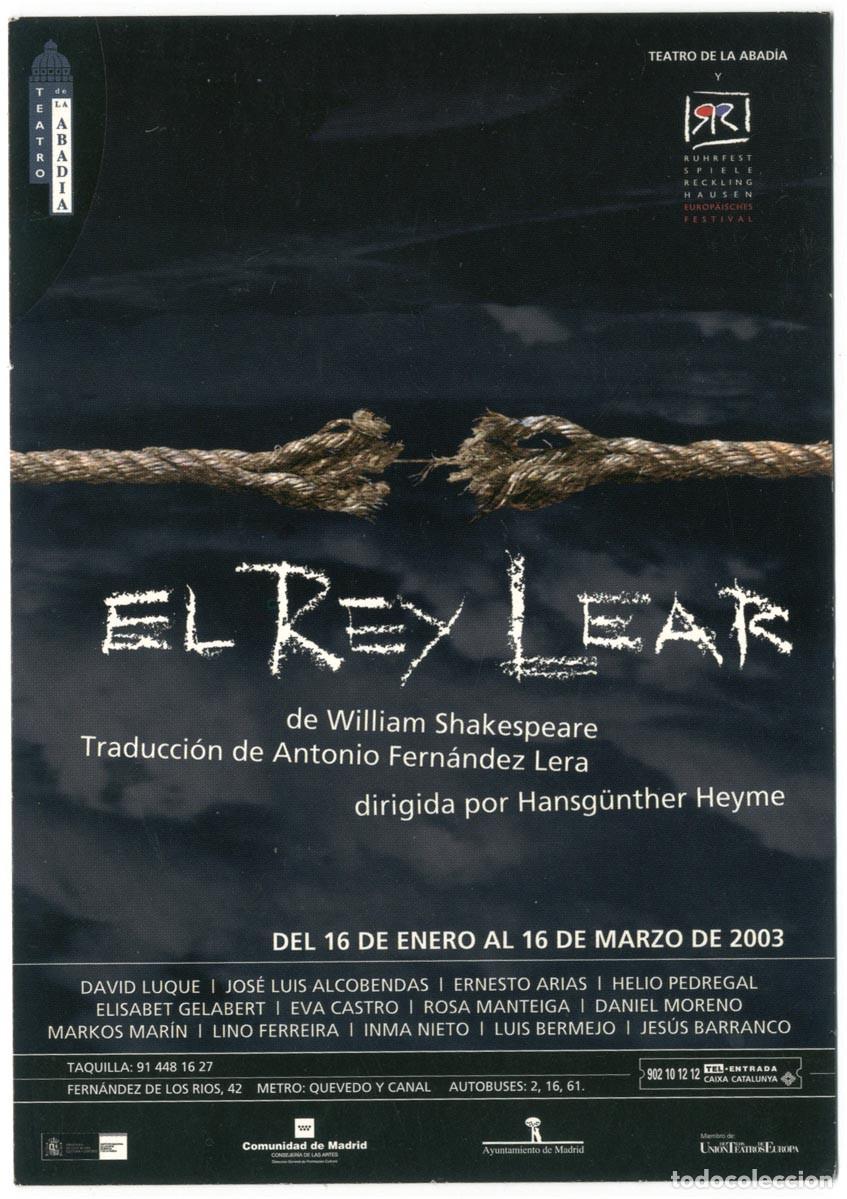Cartoline: Teatro de la Abad&iacute;a & Ruhfest Spiele Reckling Hausen, dir. Hansg&uuml;nther Heyne (2003)_El Rey Lear