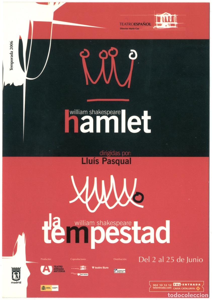 Cartoline: Teatro Espa&ntilde;ol, dir. Llu&iacute;s Pasqual (2006)_Hamlet. La Tempestad