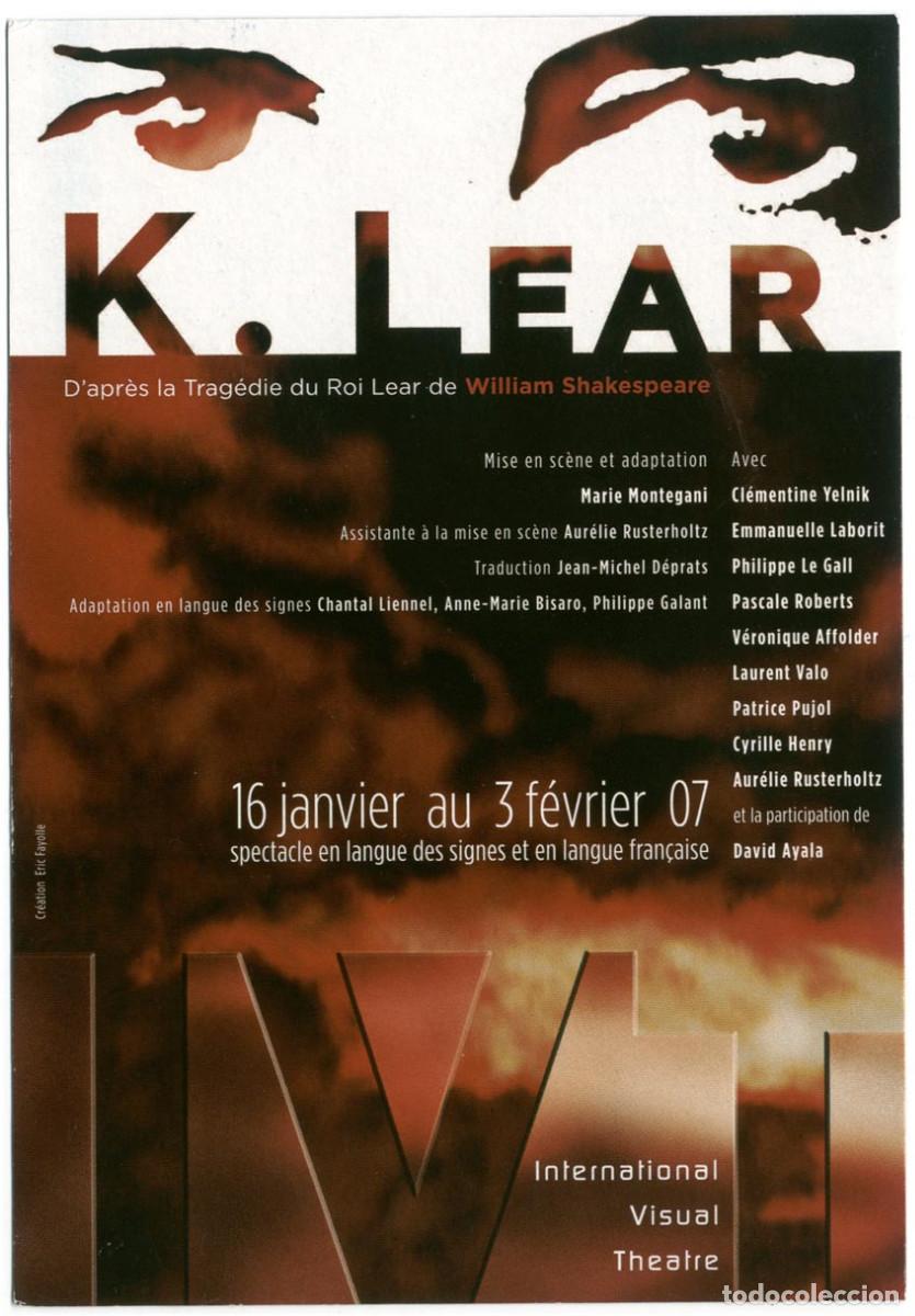 Postales: International Visual Theatre, dir. Marie Montegani & Cl&eacute;mentine Yelnik (2007)_K. Lear_Design Eric Fa