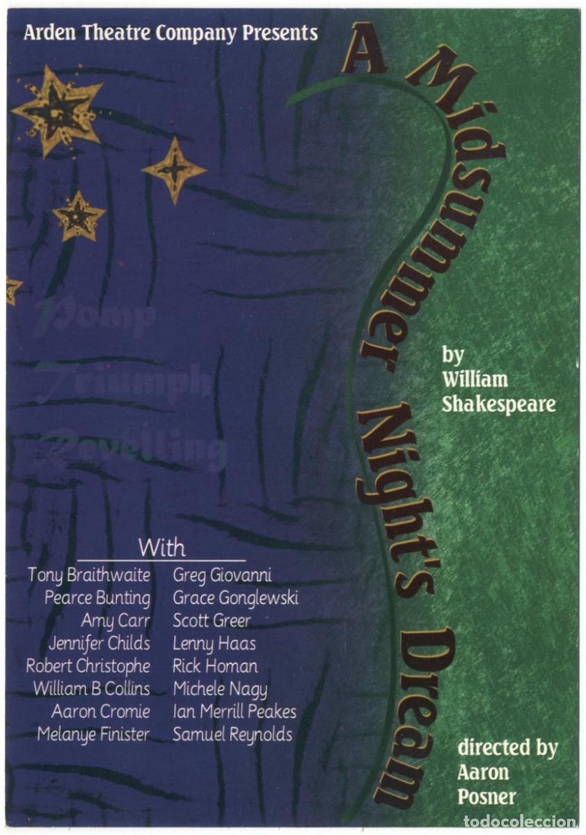 Postales: Arden Theatre, dir. Aaron Posner (Philadelphia. 1998)_A Midsummer Night's Dream_Design Joe Altobelli