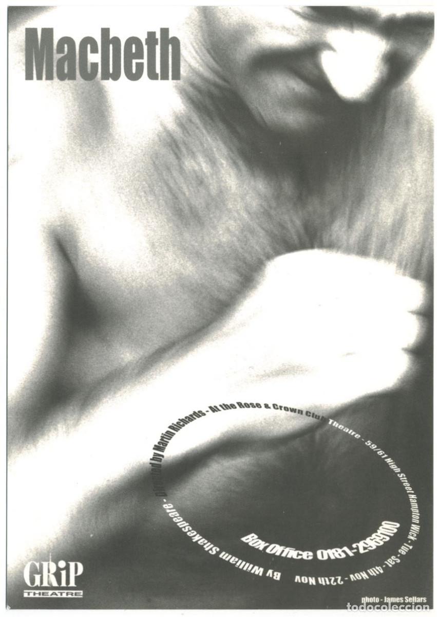 Postales: Grip Theatre (dir. Martin Richards)_Macbeth, a New Physical Adaptation (The Rose & Crown Club Theatr