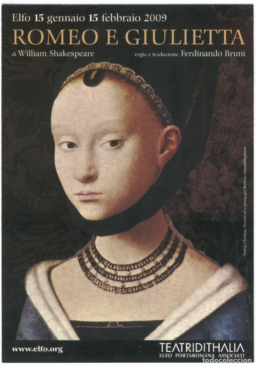 Postales: Teatro dell'Elfo (2009). Romeo e Giulietta, dir. Ferdinando Bruni_Illustration Petrus Christus (Gem&auml;