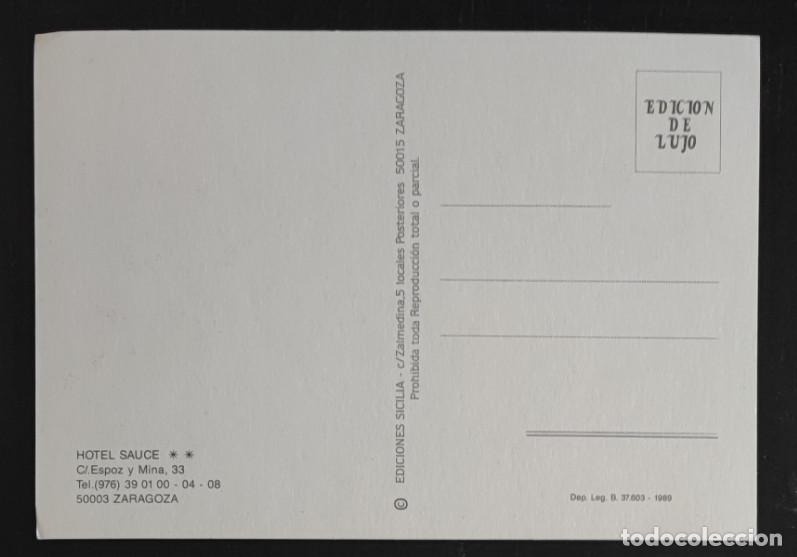 Postales: HOTEL SAUCE, ZARAGOZA, POSTAL SIN CIRCULAR - Foto 2