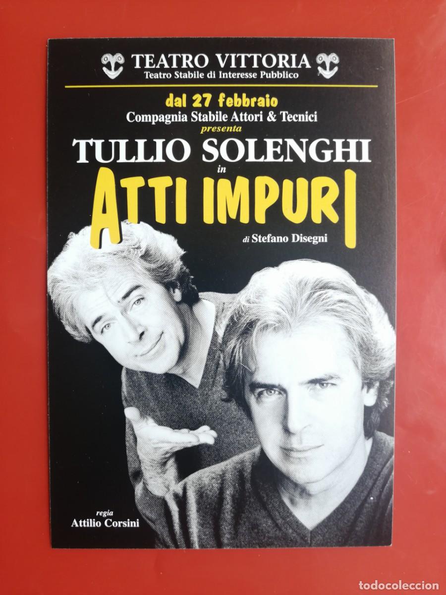 Postales: POSTAL 19606 FLYER ITALIA &ndash;TEATRO VITTORIA &ndash;ATTI IMPURI