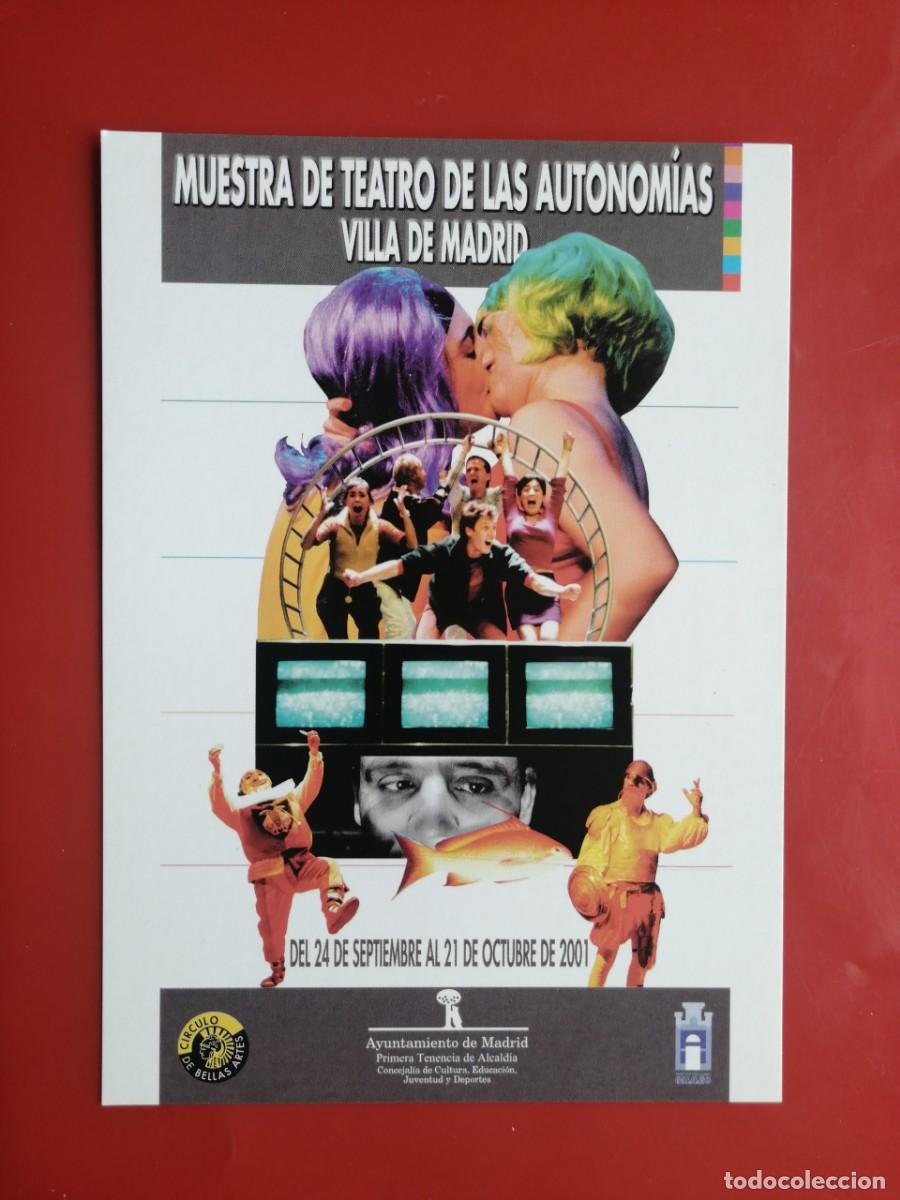 Postales: POSTAL 19602 FLYER &ndash;AYUNTAMIENTO DE MADRID &ndash;MUESTRA DE TEATRO DE LAS AUTONOMIAS 2001 -MUJER