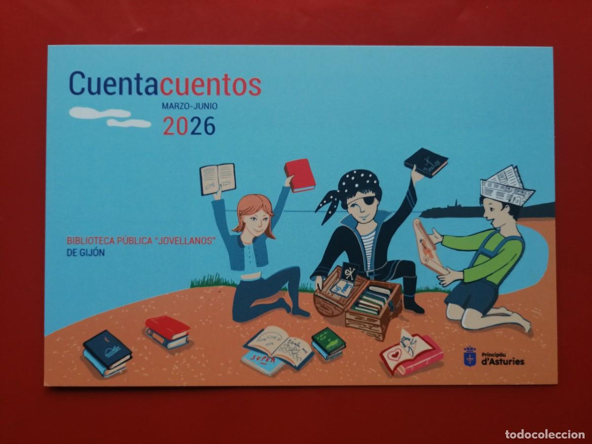 Postales: POSTAL 19590 FLYER &ndash;BIBLIOTECA PUBLICA JOVELLANOS GIJON &ndash;CUENTACUENTOS 2026 -ASTURIAS PIRATAS