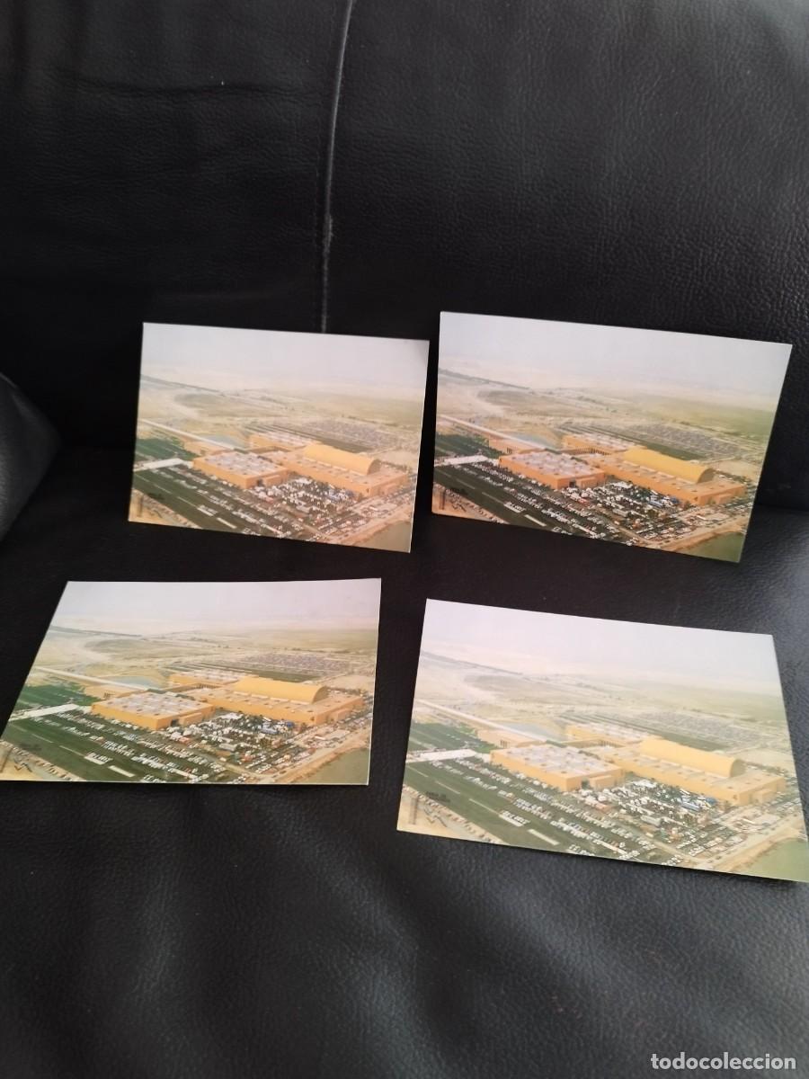 Postales: Lote de 4 postales muestran una vista a&eacute;rea del recinto de la Feria de Zaragoza.