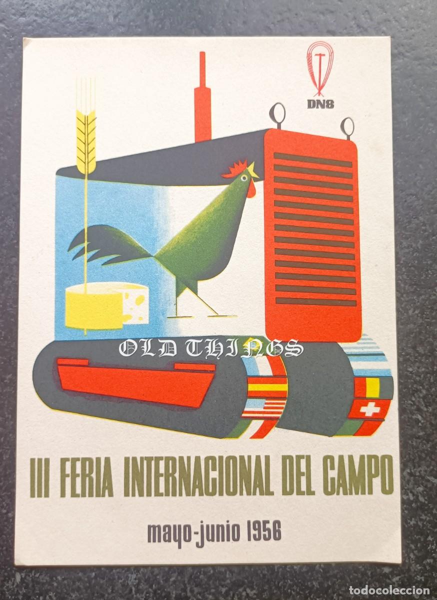 Postales: TARJETA POSTAL III FERIA INTERNACIONAL DEL CAMPO A&Ntilde;O 1956 - ESCRITA SIN CIRCULAR.